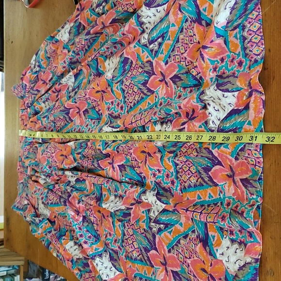 80s vintage sz 12 rayon skirt - Picture 9 of 10